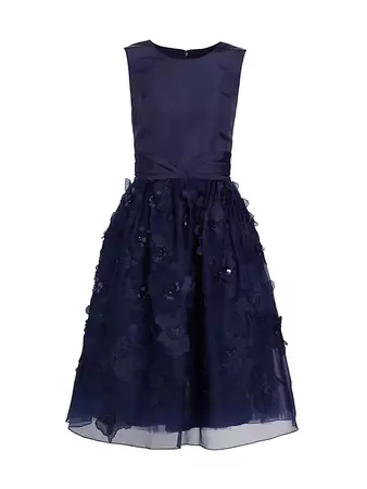 Shop Carolina Herrera Silk Embellished Sleeveless Dress | Saks Fifth Avenue
