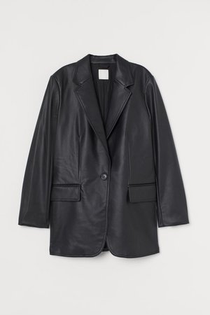 Imitation leather jacket - Black - Ladies | H&M