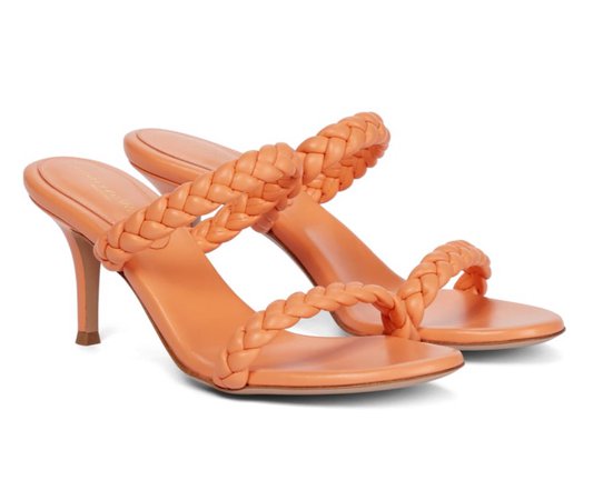 orange heels sandals