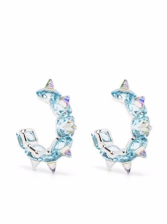 Shop Swarovski Chroma hoop earrings with Express Delivery - FARFETCH