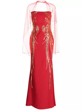 Saiid Kobeisy sequin-embellished Strapless Dress - Farfetch