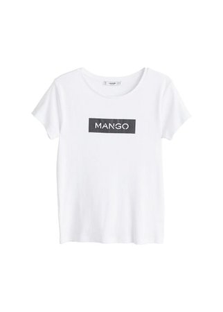 MANGO Logo print t-shirt