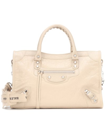 City Logo S leather tote