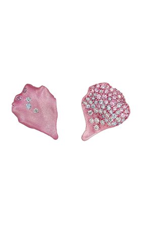 Blush Petal Stud Earrings With Recycled Aluminium By Anabela Chan
