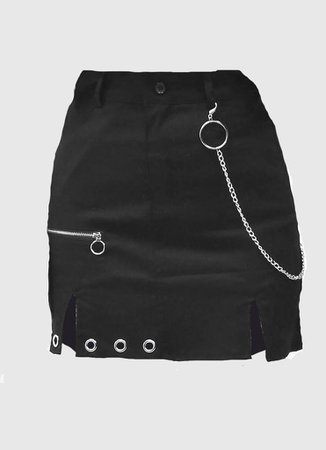 Chain Hoop Detail Mini Skirt – In Control Clothing