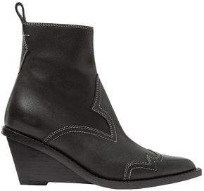 Nubuck Wedge Ankle Boots