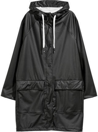 Hooded Raincoat - Black