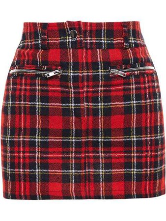 Filles A Papa Tartan Wool Mini Skirt - Farfetch