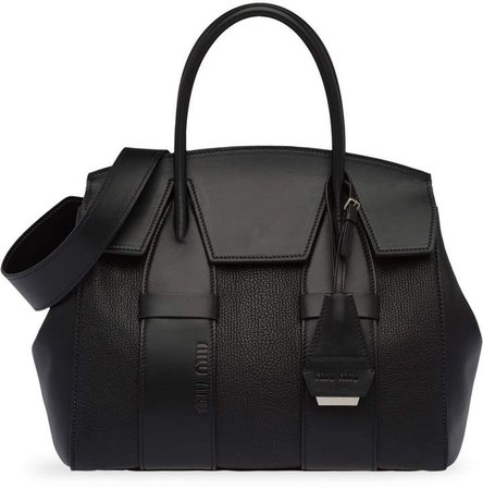 Madras and leather handbag