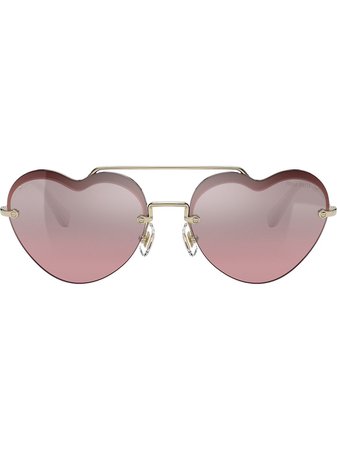 Shop Miu Miu Eyewear Noir sunglasses with Express Delivery - FARFETCH