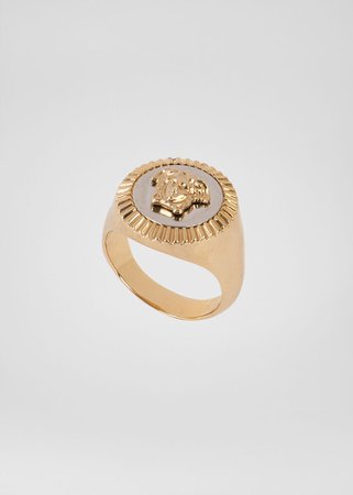 Versace Guilloche Medusa Ring for Women | US Online Store