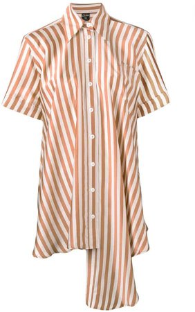 Pre-Owned striped oversized shirt