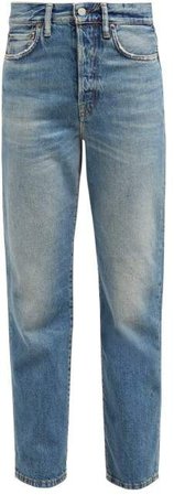 Mece Straight Leg Cropped Stonewash Jeans - Womens - Blue
