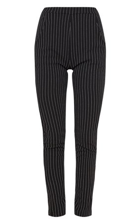 Monochrome Pinstripe Skinny Trousers Trousers | PrettyLittleThing USA