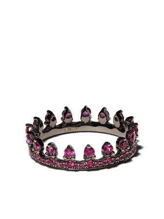 Annoushka 18Kt White Gold Crown Ruby Ring | Farfetch.com