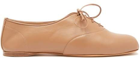 Maya Square Toe Leather Oxford Shoes - Womens - Nude