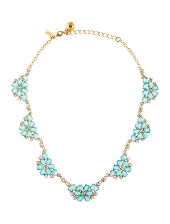 Kate Spade New York Crystal & Resin Floral Collar Necklace - Necklaces - WKA96733 | The RealReal