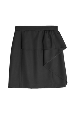 Virgin Wool Skirt with Ruffle Gr. FR 40