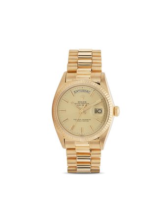 Rolex pre-owned Oyster Perpetual Day-Date 35mm - FARFETCH