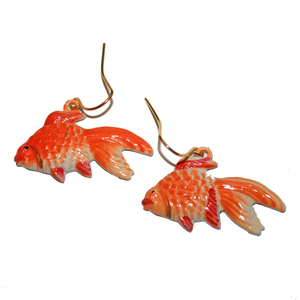 vintage goldfish earrings