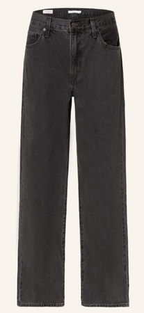 Levi’s black straight baggy dad jeans