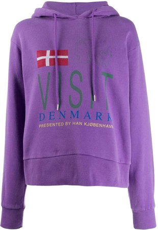 Danish flag print hoodie