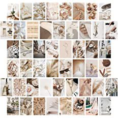 Amazon.com: ANERZA 100 PCS Beige Wall Collage Kit Aesthetic Pictures, Boho Room Decor for Bedroom Aesthetic, Posters for Room Aesthetic, Cute Photo Wall Decorations for Teen Girls, Dorm Trendy Wall Art: Posters & Prints