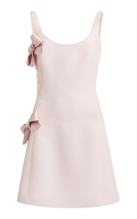 Bow-Detailed Lace And Crepe Mini Dress By Giambattista Valli | Moda Operandi