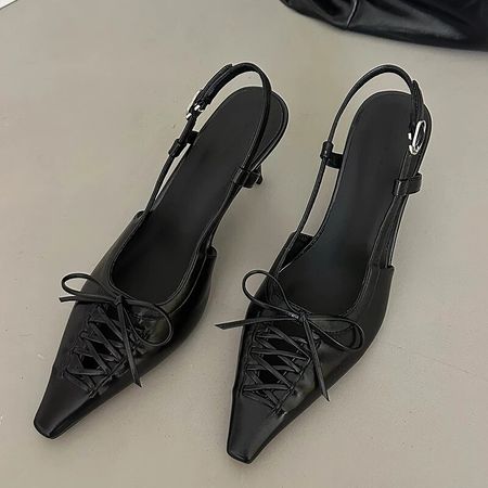 Elegant Woman Heeled Shoes 2023 New In Summer Shallow Fashion Lace Up Pointed Toe Ladies Pumps Sandals Female High Heels Shoes| | - AliExpress