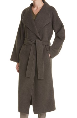 FRAME Double Face Recycled Wool Wrap Coat | Nordstrom