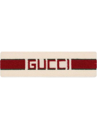 Gucci red and white Elastic Gucci stripe headband $270 - Shop AW19 Online - Fast Delivery, Price