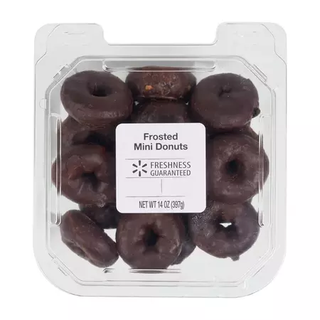 Freshness Guaranteed Chocolate Frosted Mini Donuts, 14 oz - Walmart.com