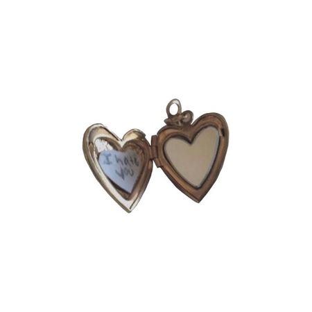 little heart locket with "I love you" note inside