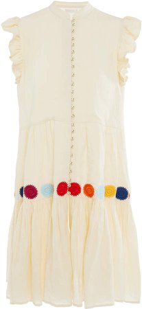 Anna Embroidered Linen Dress