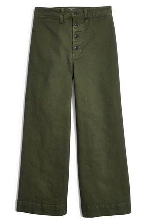 Madewell Emmett Crop Wide Leg Pants (Regular & Plus Size) Green