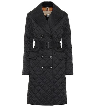 Quilted trench coat