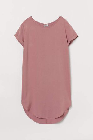 Viscose T-shirt Dress - Pink