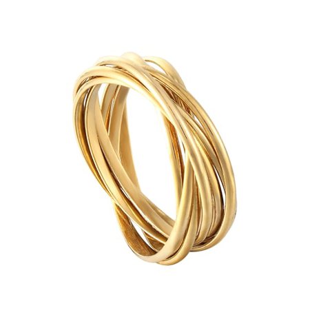 18Ct Gold Vermeil Rolling Ring | SEOL + GOLD | Wolf & Badger