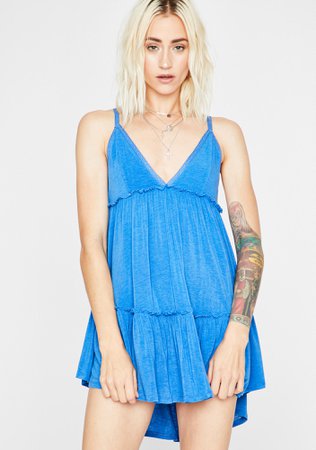 Blue Babydoll Tiered Mini Dress | Dolls Kill