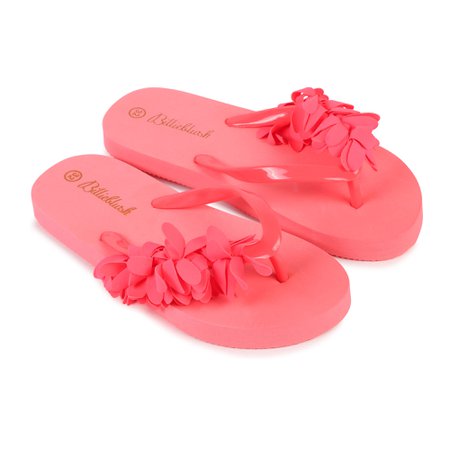 BILLIEBLUSH Flowered flip-flops and bag girl pink - | Kids around
