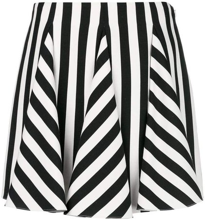 engineered stripe godet skirt