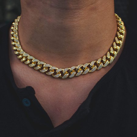Diamond Cuban Link Chain - 14k Yellow Gold - The Jewelry Plug