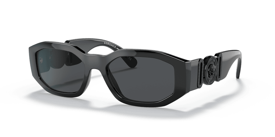 Versace VE4361 Biggie 53 Dark Grey & Black Sunglasses | Sunglass Hut USA