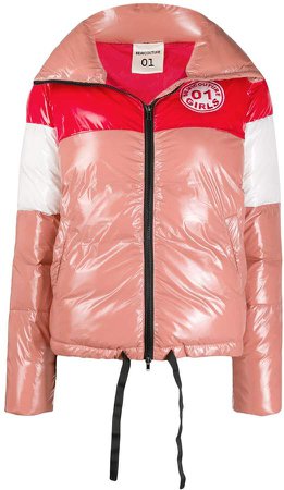Semicouture colour block puffer jacket