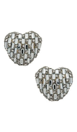heart mirror earrings