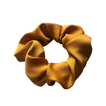 Mustard Yellow Soft Silk Satin Scrunchie
