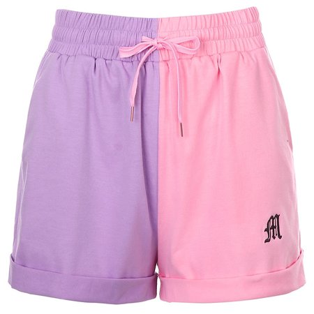 CONTRAST COLOR PATCHWORK SHORTS – Class of the 90's