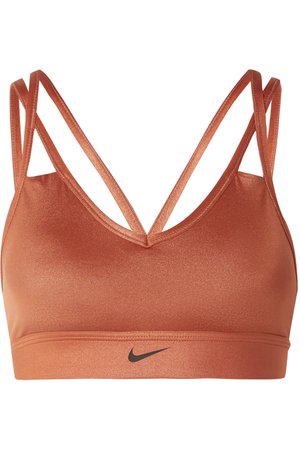 Nike | Indy metallic mesh-paneled Dri-FIT stretch sports bra | NET-A-PORTER.COM
