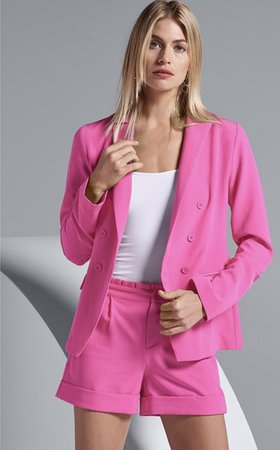 Pink Shorts Suit Model