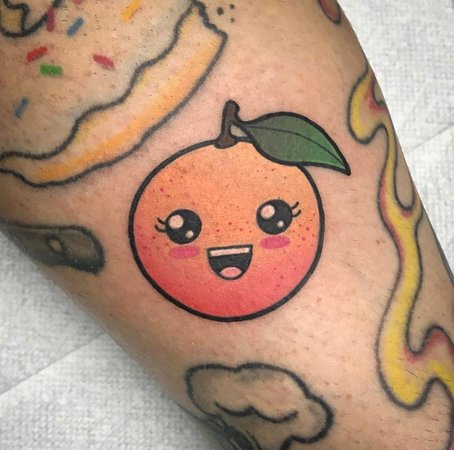 Kawaii Orange Tattoo